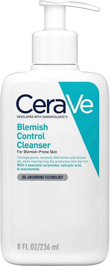 CeraVe Blemish Control Face Cleanser with 2% Salicylic Acid  Niacinamide for Blemish-Prone Skin 236ml